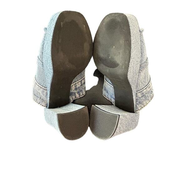 Jeffrey Campbell Magda Denim Jean Slide Platform Heel Size 5 - Picture 11 of 12